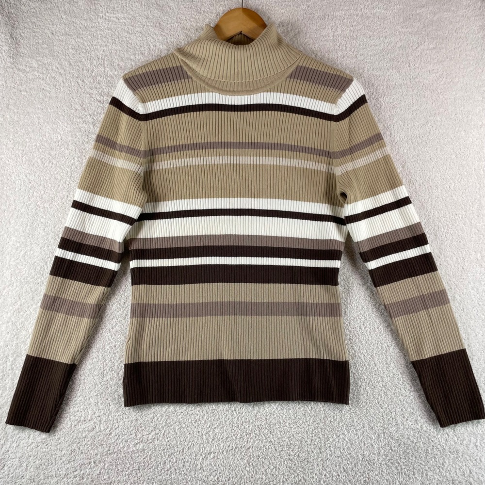 vintage 1990s striped turtleneck sweater L skater grunge grandpacore granola